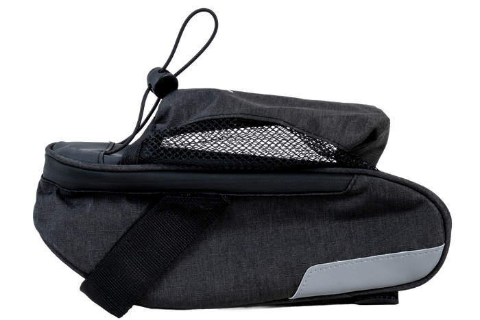 PROFEX 82318 Lange Zwarte Lux Fietszadeltas met Flesvak