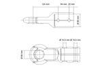KNOTT KK6220S oogkoppeling voor 3500 kg aanhangwagen met 60 mm buisvormige dissel