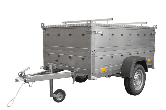 Aanhangwagen met aluminium afdekking GARDEN TRAILER 200 KIPP, twee zijkanten en steunwiel