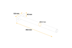 Rechte buis voor de montage van het DOMAR D51100 spatbord, beugeldiameter 33 mm, lengte 450 mm