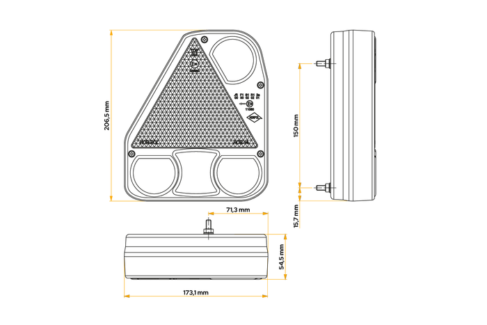 HORPOL LZD776 LED achterlicht 5 functies links