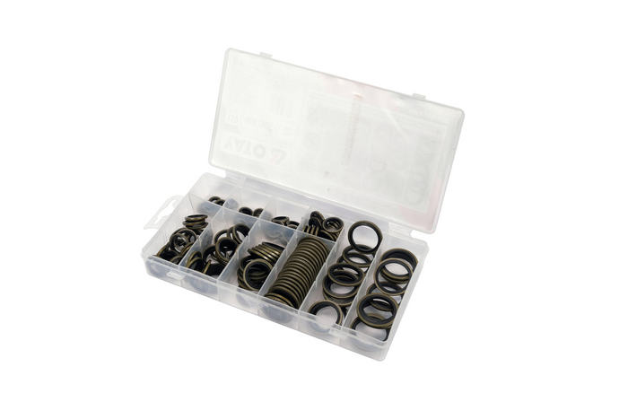 Set metalen-rubberen ringen YATO YT-068582, mix van maten, 150 stuks