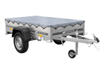 Autoaanhanger 200x106 UNITRAILER GARDEN 200 KIPP met grijze afdekking