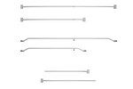 Platte dekzeilbeugel voor ProPlus-aanhanger 340918, verstelbaar van 132 tot 204 cm.