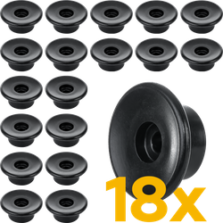 TULPLAST zijrollen voor aanhangers, voor het bevestigen van afdekkingen, netten en dekzeilen, set van 18