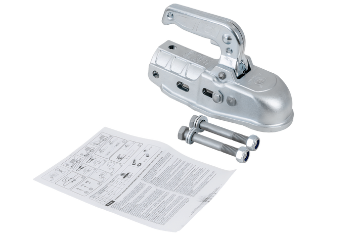 STEELPRESS BC-3000C-00-00+Z2 kogelkoppeling voor 3000kg aanhangwagen met 35-50mm buisdissel, gietijzer