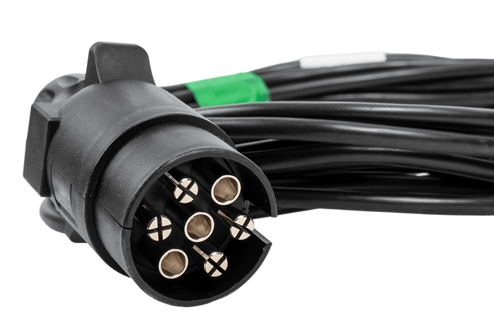 ASPÖCK 58-1022-087 elektrische installatie aanhangerkabelboom 4,5 m 7-pins stekker bajonetsluitingen 2x5-pins