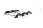 Spatbord voor boottrailer 13" DOMAR D20422D wielkast 830/240mm