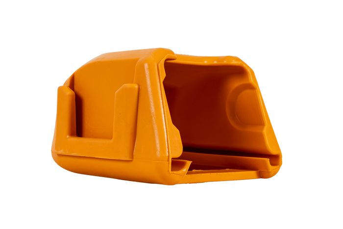 Veiligheidsafdekking voor de STEELPRESS SDP-01 Soft Dock kogelkoppeling met ruimte voor de stekker.