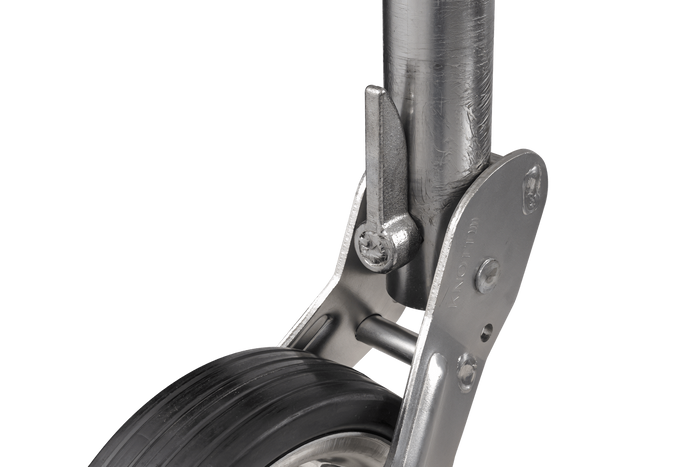 KNOTT ATK60 versterkt neuswiel met handgreep 350 kg 60 mm 785-1020 mm