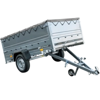 Autoaanhangwagen op veren 230x125 UNITRAILER GARDEN 230/R KIPP met BIS zijwanden, H-0 frame en grijze afdekking