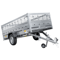 Enkelassige aanhanger 264x125 UNITRAILER GARDEN 264 KIPP met gaaswanden
