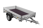 Autoaanhanger op veren met aluminium zijwanden 230x125 Unitrailer Garden 230/R KIPP ALU