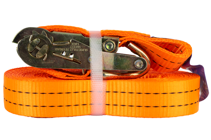 UNITRAILER 10m/35mm/2t oranje spanband met spanner
