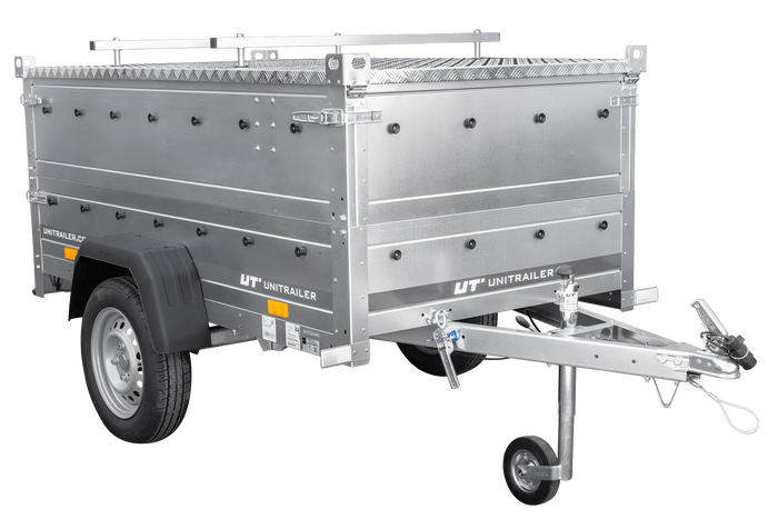 Lichte aanhanger 200x106 UNITRAILER GARDEN 200 KIPP met BIS-zijwanden en aluminium afdekking