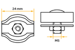Enkelvoudige zadeltouwklem DROMET ZLS1.5 touwklem 5mm