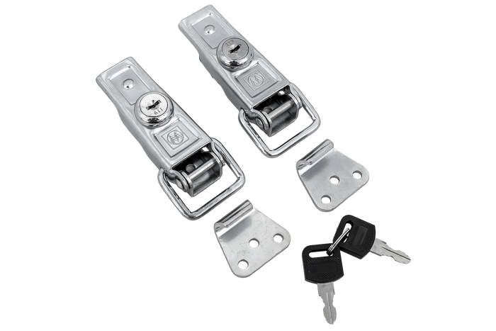 Set zijhaken met WINTERHOFF BVS 60-1 + BVSG 60-A bevestigingsmiddelen, compleet aanhangwagen zijslot met sleutel