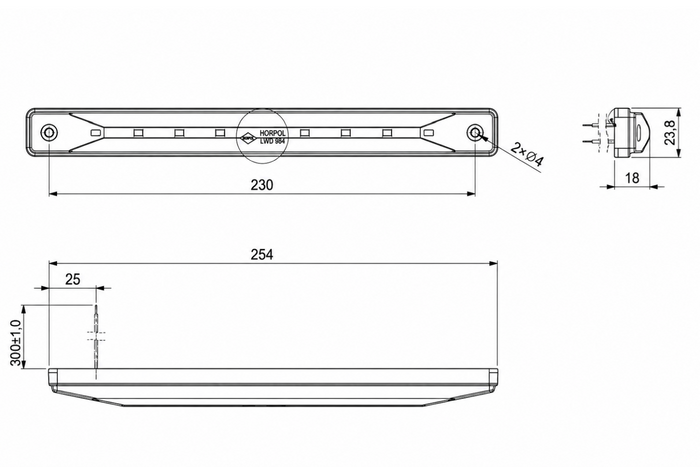 HORPOL LWD984 LED 200lm auto-interieurlamp