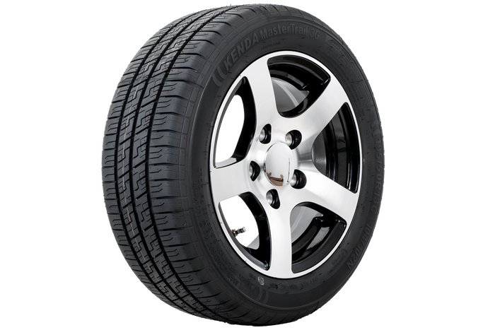 Versterkt aanhangwagenwiel KENDA BAND 195/50 R13C 104/102N ALU VELG STARCO gepolijst 6Jx13"H2 5x112 ET 30