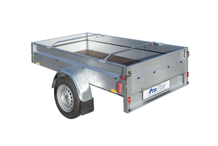 Platte dekzeilbeugel voor ProPlus-aanhanger 340918, verstelbaar van 132 tot 204 cm.