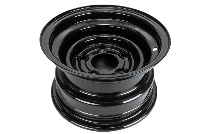 Stalen velg voor aanhanger UNITRAILER zwart 6Jx10"H2 5x112 ET:-4