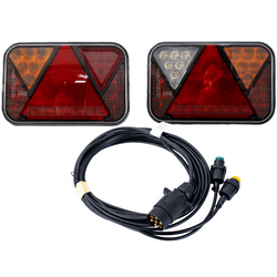 FRISTOM FT-270 LED-achterlichten + MANTES 4m 7PIN-kabelboom