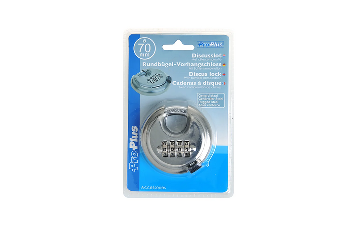 Rond hangslot met cijferslot ProPlus 341317 beugelhangslot met code 70 mm