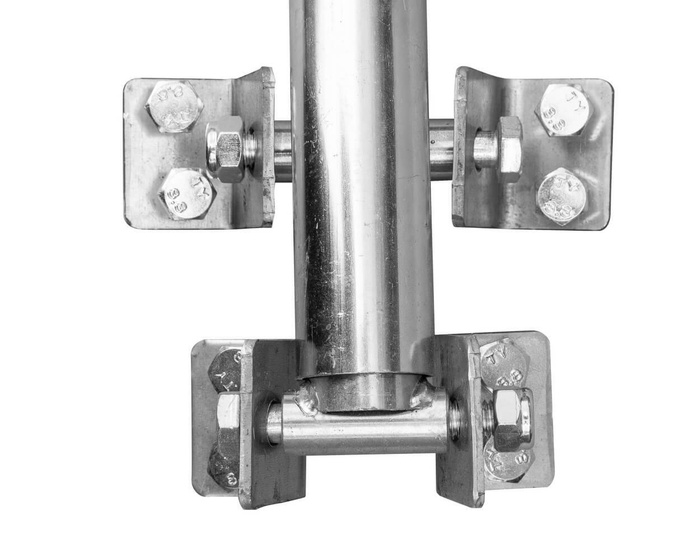 UNITRAILER krukhefsysteem met handgrepen voor het kantelen en lossen van een autotransporter van 1000 kg (500-865 mm).