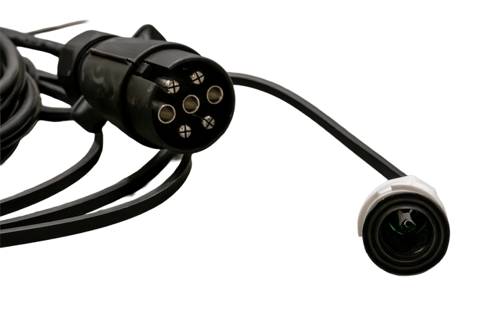 OUTLET MANTES elektrische installatie kabelboom voor aanhanger 4,7 m 7-polige stekker bajonetsluitingen 2x 5-polig + 2x 2-polig