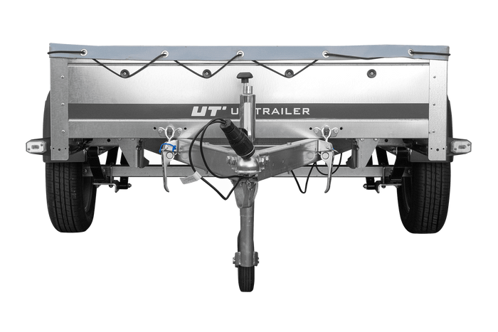 Autoaanhangwagen op veren 200x125 UNITRAILER GARDEN 201/R KIPP met H-0 frame en grijze kap