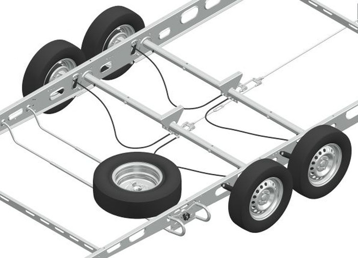 KNOTT reservewielhouder wielsteun voor caravans 1475-1850mm
