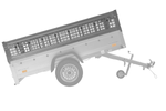 Mesh zijkanten Unitrailer GARDEN TRAILER 230 KIPP