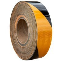 Reflecterende Contour Tape Geel-Zwart - 1 meter.