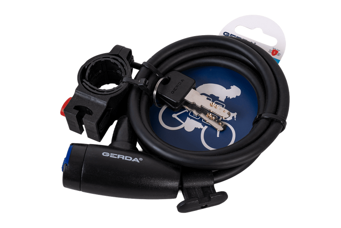 GERDA 36501 spiraalvormig fietsslot, 150 cm lang