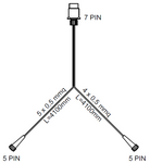 Set: Combilampen achter DPT 35 met een 7-polige kabelboom van 4 m