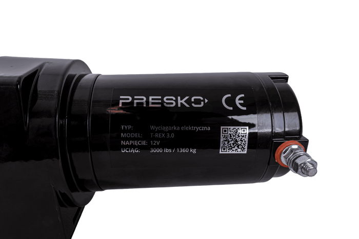 Elektrische lier voor aanhanger PRESKO T-REX 3.0 12V 1360kg met 11m stalen kabel