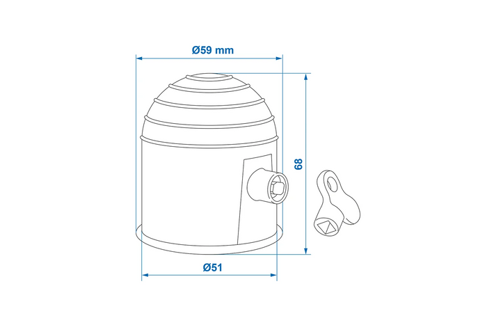 Osłona kuli haka holowniczego czarna z zamkiem