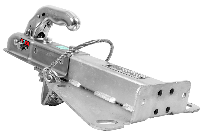 KNOTT K7.5-H+KZE7.5 kogelkoppeling met steun en kabel voor een aanhanger van 750 kg met V-vormige dissel.