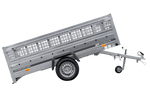 Enkelassige aanhanger 264x125 UNITRAILER GARDEN 264 KIPP met gaaswanden