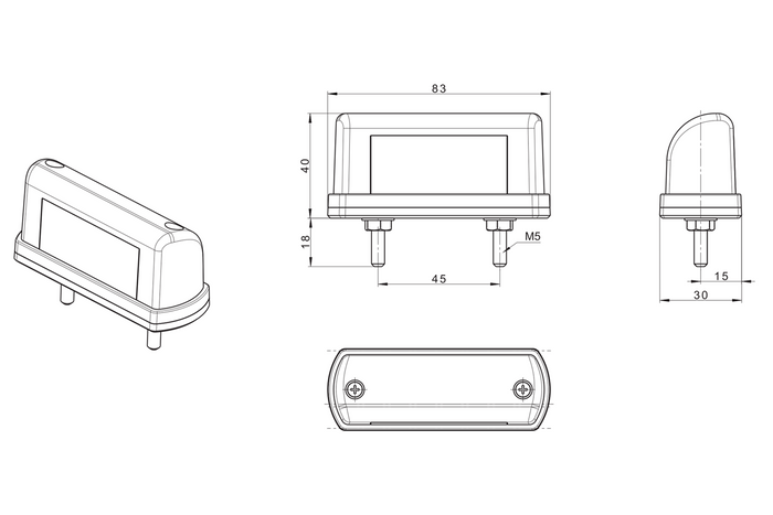 FRISTOM FT-016 LED-kentekenplaatverlichting