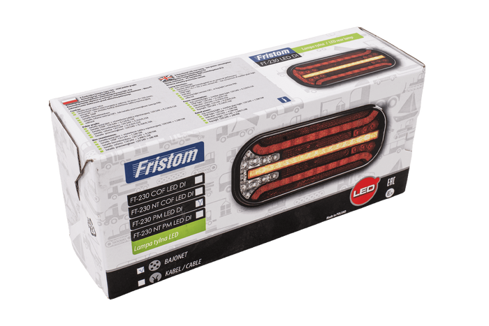 FRISTOM FT-230 LED achterlicht, 6 functies, universeel bajonet