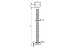 Vaste steun met gegolfde buis KNOTT 6D6585.001 voor aanhanger van 800 kg 48 mm 705 mm