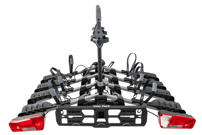 Inter Pack New Spider 4 fietsendrager voor op de trekhaak, geschikt voor 4 fietsen