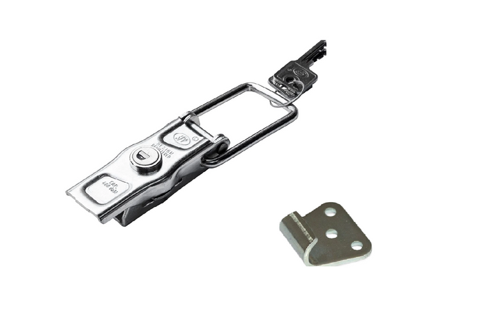 Zijkoppeling met STEELPRESS ZB-13A+Z-11A bevestiging, compleet slot aan de zijkant van de aanhanger met sleutel