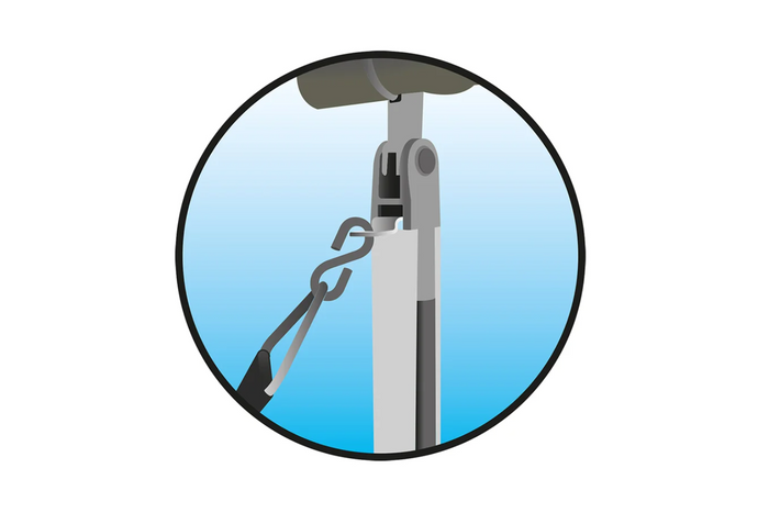 Set van twee ProPlus 361722 stormbanden voor Thule Omnistor 3m luifels.