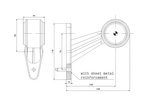 FRISTOM FT-009C LED-markeringslamp universeel op rubberen arm