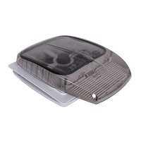 Automatische dakventilator PUNDMANN PLUS FAN voor camper met verlichting en rolgordijn 400×400mm