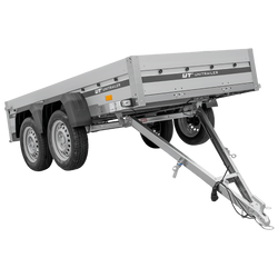 Tweeassige aanhanger met aluminium zijwanden 264x125 Unitrailer Garden 264/2 KIPP ALU