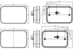 Fristom FT-270 LED achterlicht, 6 functies, rechts