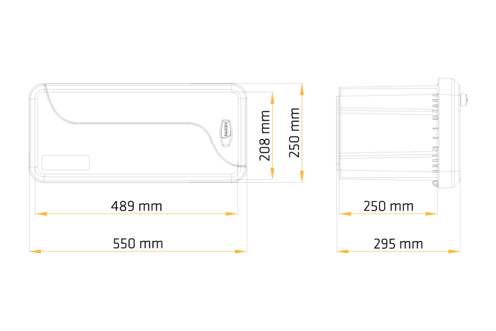 DAKEN 82201 BLACKIT gereedschapskist 550x250x295mm 23l